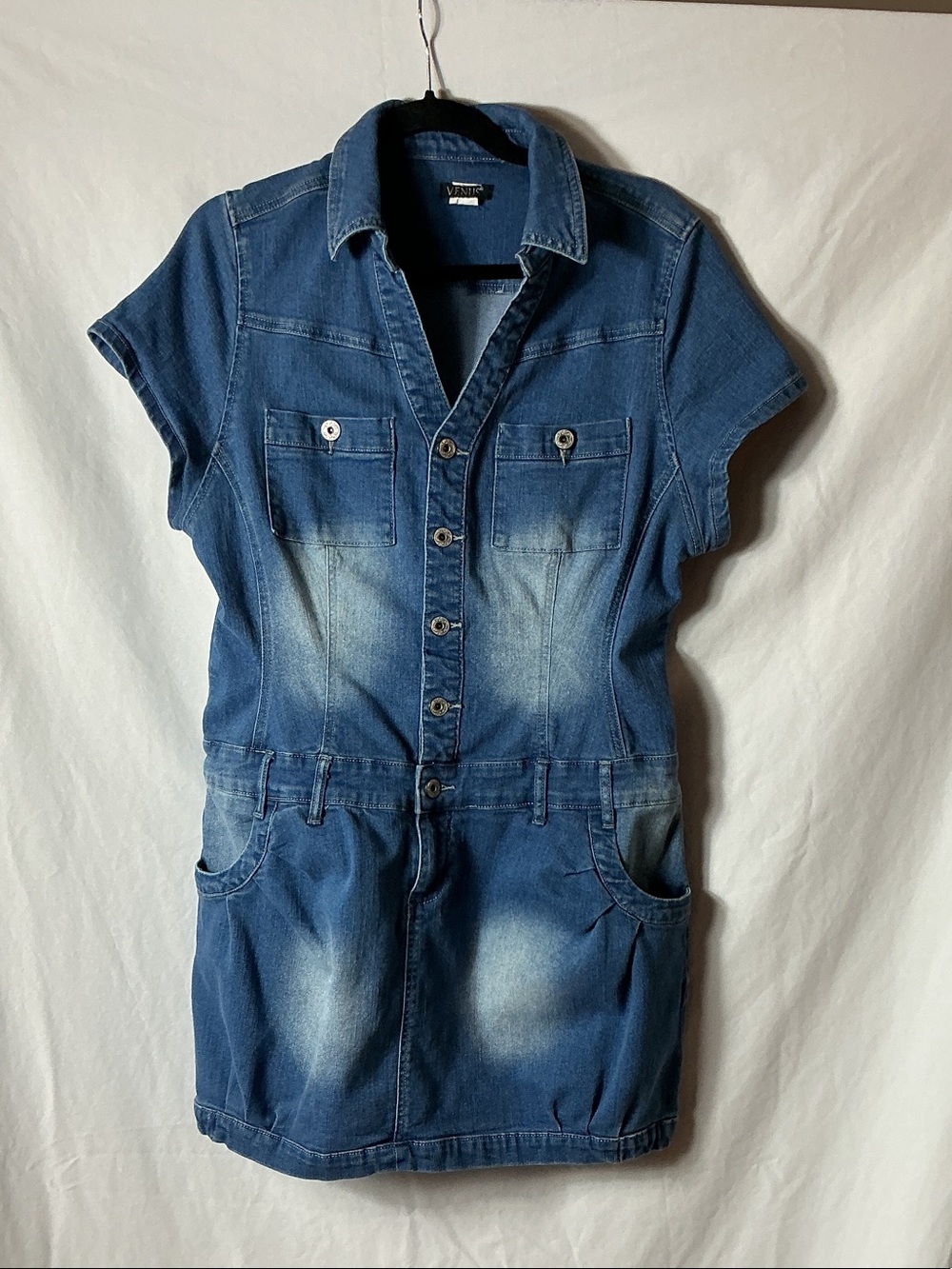 VENUS Blue Denim Mini Dress